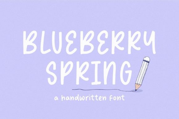 Blueberry Spring: Elevating Design with Handwritten Charm