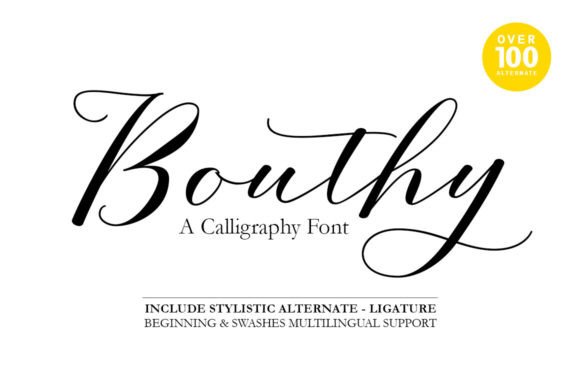 Bouthy: A Handwritten Font for Modern Design
