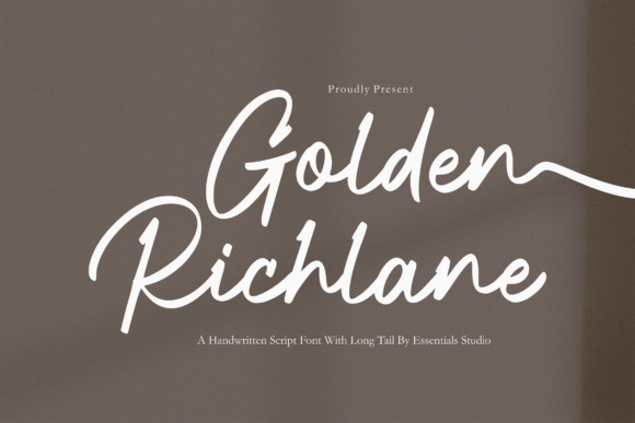 Golden Richlane: Elevate Your Design with Elegant Handwritten Style