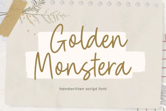 The Golden Monstera Font: A Touch of Elegance