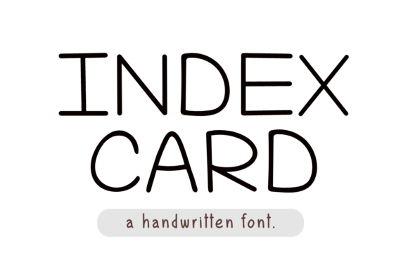 The Index Card Font: A Handwritten Charm for Modern Design